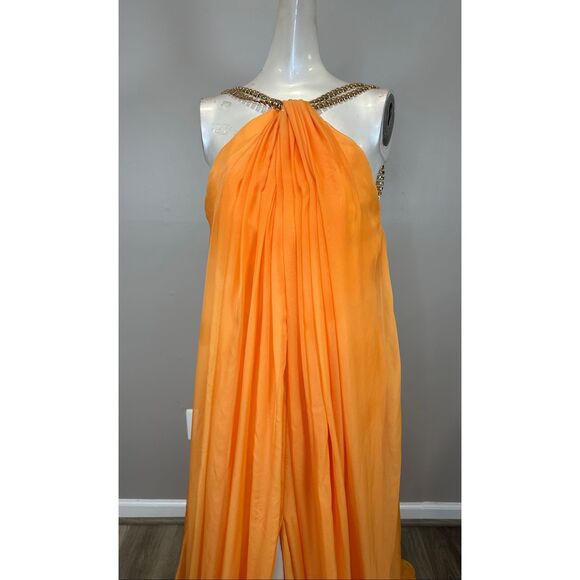 Ozgur Masur Layered Chain-Link Strap Gown Size 36(4) $1795 - Picture 6 of 10